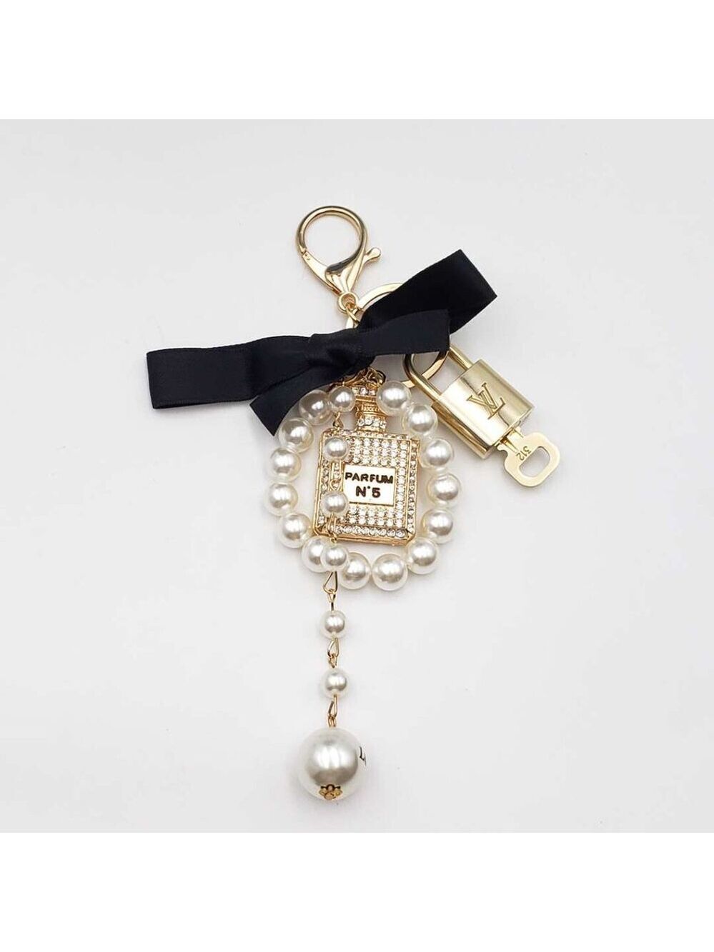 Louis Vuitton Gold Lock ๐ Authentic LV Padlock + Bag Unbranded N5 Bottle Charm